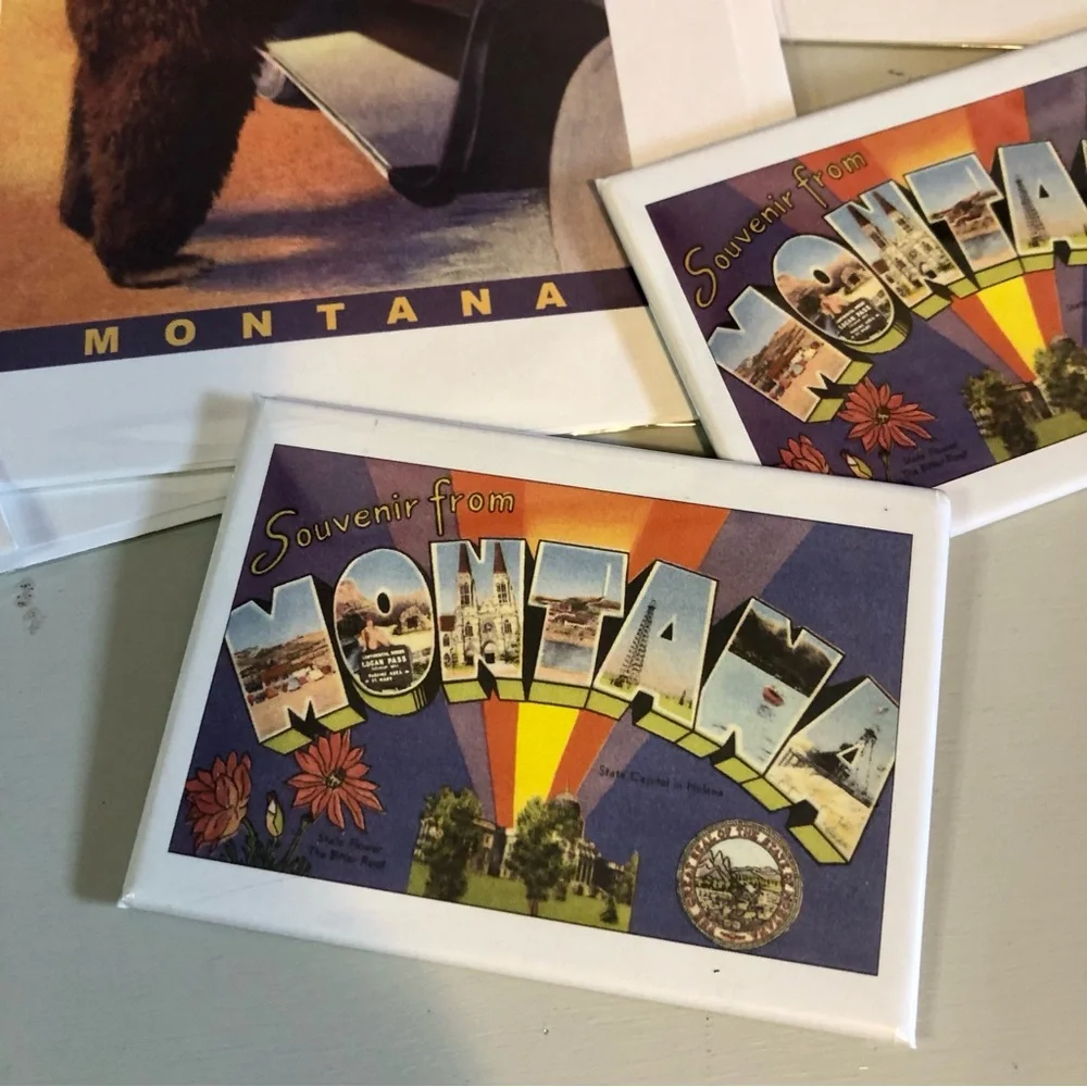 Montana And Great Falls Montana Notecards And Magnets Bundle Of Twelve New